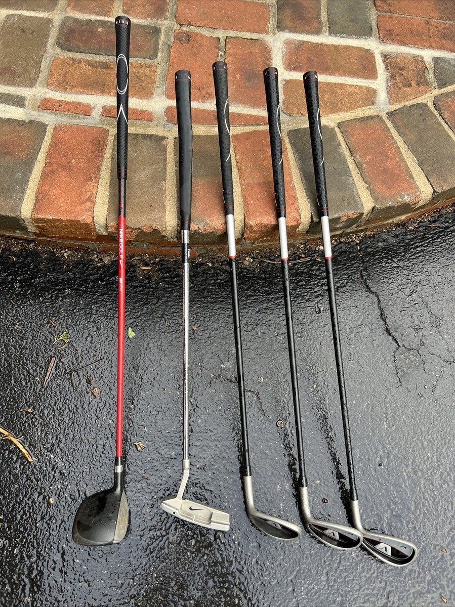 NIKE - ナイキゴルフジュニアフルセット ローズ Kids JR Nike Golf Tiger Woods Full Set - SW, 5, 9, Putter