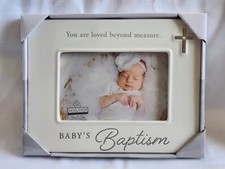 Malden 4x6  You are Loved Beyond Measure  Baby's Baptism Off White Ceramic Frame