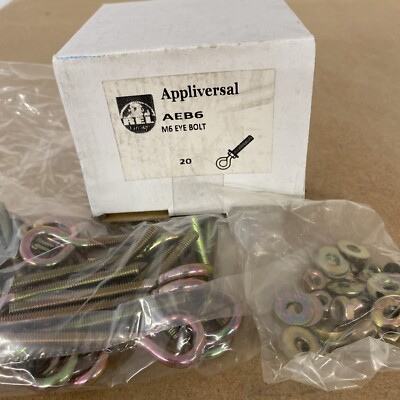 REL Appliversal AEB6 M6 Augenschraube 3'' plus Muttern & Unterlegscheiben x 20