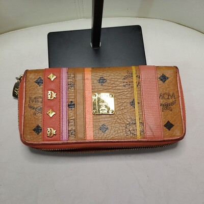 Preowned Vintage MCM Long Wallet Round