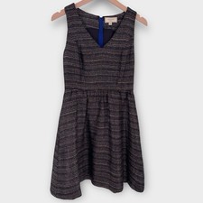 “MOULINETTE SOEURS” ANTHROPOLOGIE Glissade Tweed Tank Dress Brown Black Size 2