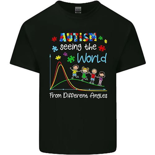 Mundo Del Autismo Desde Diferentes Ángulos Camiseta De Algodón Para Hombres - Imagen 13 de 26