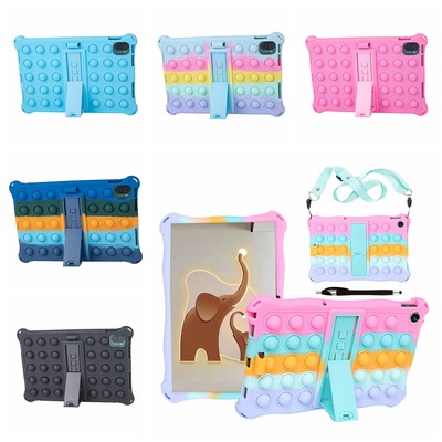 Tablet Case [Select Model] - TPU + PC Hybrid Design Protective Cover with Holder