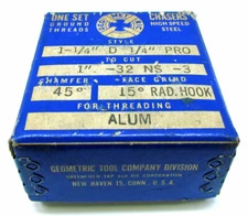 Geometric 1"-32  1-1/4" D Chaser Set 1/4" Projection for Aluminum 