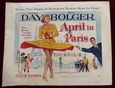 APRIL IN PARIS POSTER 1953 DORIS DAY RAY BOLGER HALF SHEET