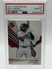 Riley Greene 2024 Topps Pristine Red Refractor 2/5 PSA 10
