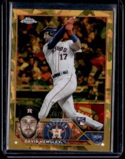 2023 Topps Chrome Sapphire David Hensley #649 Gold /50 RC