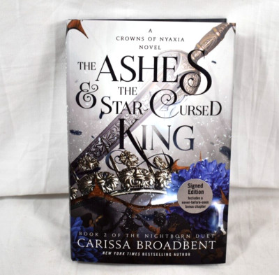 Carissa Broadbent The Ashes &The Star Cursed King Signed Autographed Hardcover
