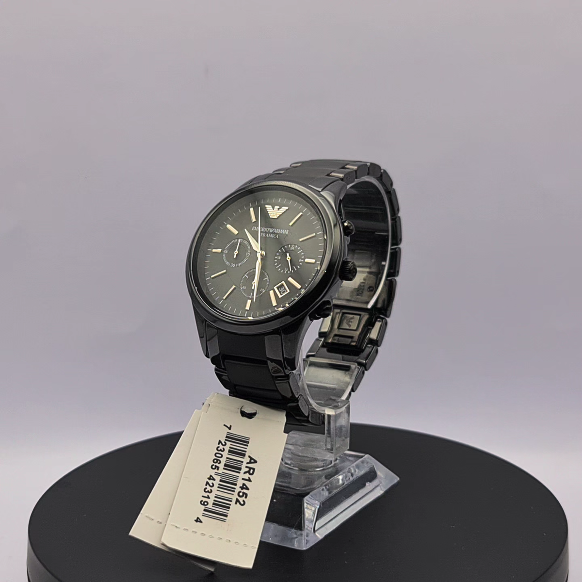 Emporio Armani Ceramica AR1451 47 mm Black Ceramic Case with Black