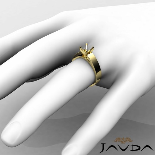 7gm Cathedral Engagement Simple Solitaire Semi Mount Set Wide Shank Ring 5.5m - Picture 28 of 30