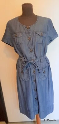 Gerard DAREL robe 44 coton bleu jeans - Photo 1/4