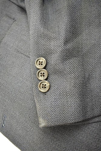 Ralph Lauren Mens Navy Blue Button Front Blazer Split Hem Long Sleeve Size 22 - Picture 5 of 8