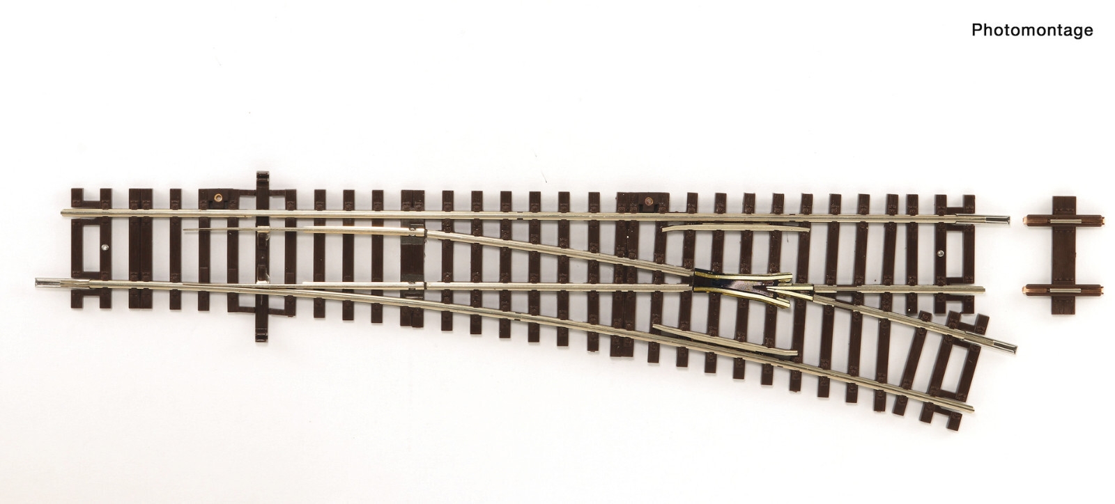 Roco H0 42443 - Weiche rechts Wr15 ohne Antrieb, Länge 230 mm   Neuware