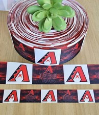 7/8  1.5" 1 YD Arizona Diamond Backs Grosgrain Ribbon Baseball Cheer Bow