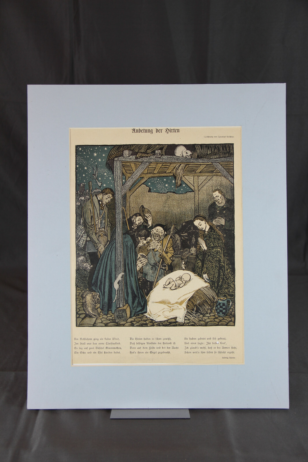 Ignazius Taschner Dachauer Maler Anbetung Hirten Gedicht Thoma Simplicissimus