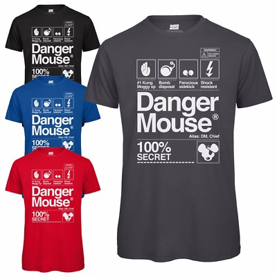 Danger Mouse  100 % Secret Herren-T-Shirt - offiziell lizenziert klassisches Merch-Top