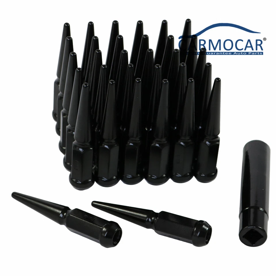 Juego de 32 tuercas de clavo negras para Dodge RAM 2500 3500 1994-2011 9/16 Foto 4 de 4