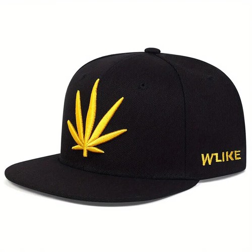 Fashion Baseball Cap Marijuana Weed Kush Leaf Snapback Flat Bill Adjustable Caps - 第 10/29 張圖片