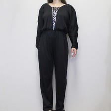 Vintage 70s Disco Jumpsuit FUnky Long Sleeve Sequin Jumpsuit