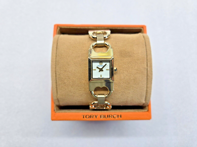 TORY BURCH T LINK IVORY DIAL GOLD-TONE BANDLE ST.STEEL 