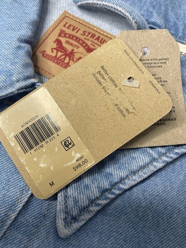 Chaqueta vaquera Levi's original de camionero de mezclilla para hombre M Colusa/lavado ligero precio de venta sugerido por el fabricante 98 USD - Imagen 5 de 11