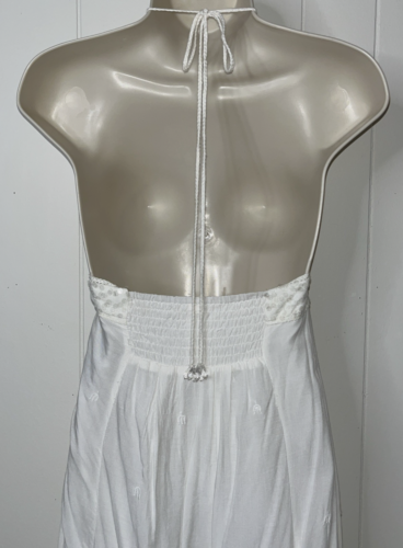 NWT $160 ANTHROPOLOGIE HAZEL OMBRÉ MAXI HALTER DRESS SMALL WHITE Coquette Beachy - Picture 6 of 10