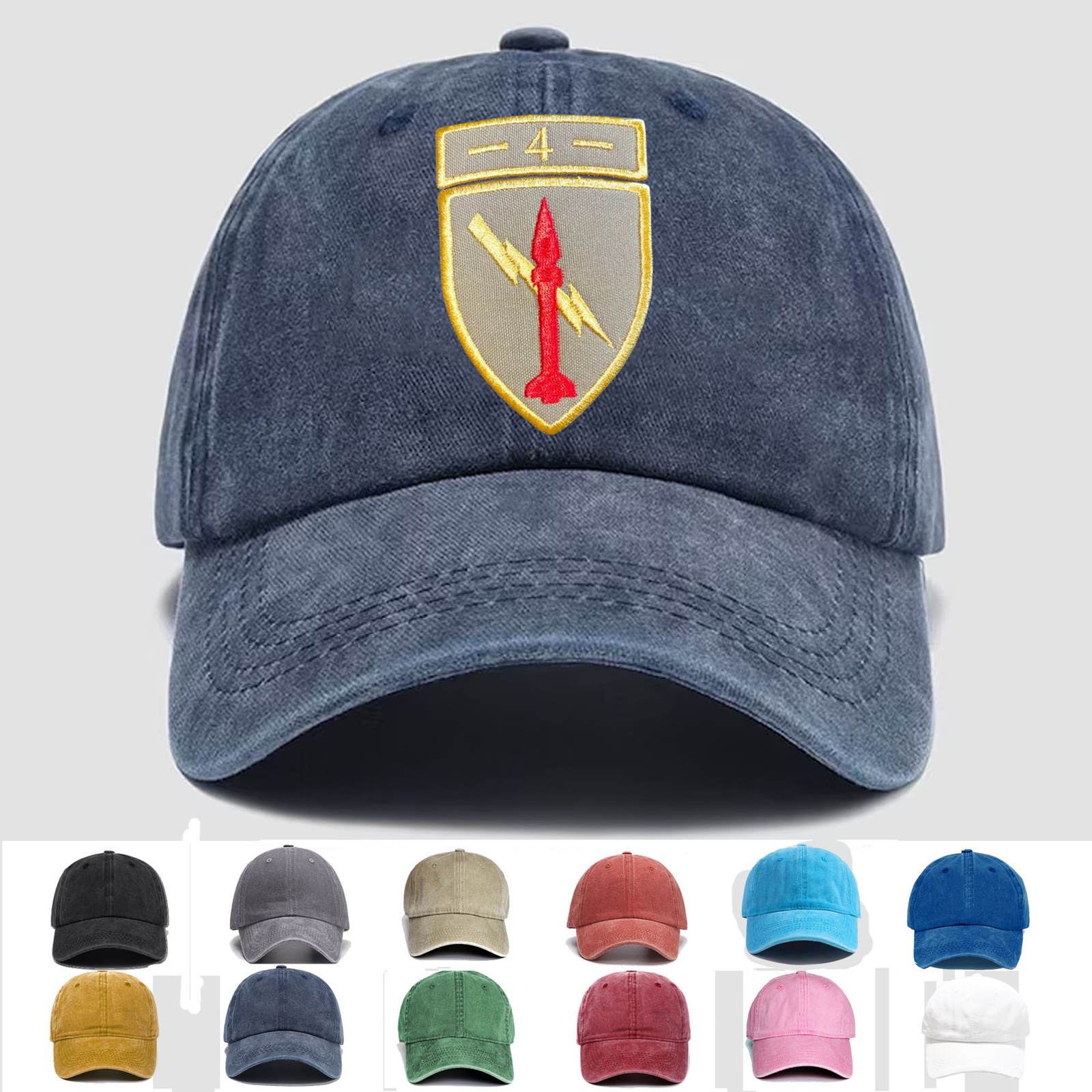 Custom Embroidered Hat US Army 4th Missile Command, Veteran Cap, Trucker Hat