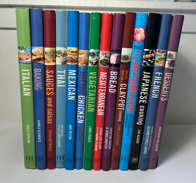 Lot of 14 Hermes House Cookbooks Italian Mediterranean French Bread Thai More