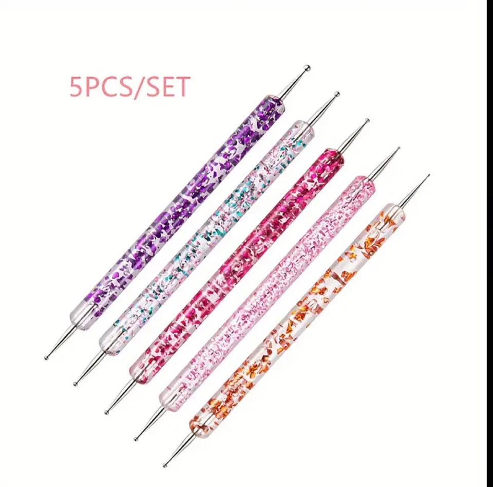 5 plumas recolectadoras de estrás herramienta de cera para uñas puntos artesanales gemas diamantes arte en uñas Foto 2 de 4