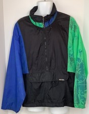 Vintage Pacific Trail Windbreaker Jacket Size Large 80  s 90  s Hood Front Pouch