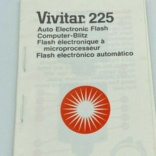Vivitar 225 Auto Electronic Flash Guide Instruction Manual Vintage