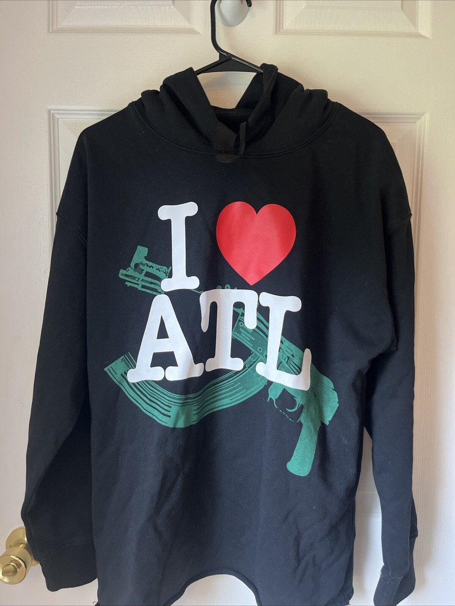 Vlone I Love ATL Hoodie Luxury Streetwear Black M | eBay