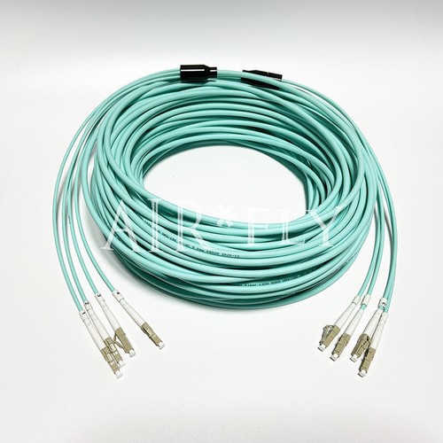 50m LC-LC MM 4 Strand Armored 10G OM3 Fiber Cable Fiber Optic Jumper Patch Cord - Afbeelding 2 van 8