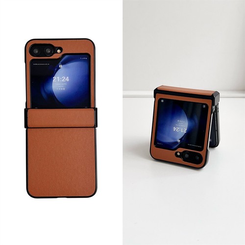 Fashion PU Leather Phone Protective Case Cover For Samsung Galaxy Z Flip 3 4 5 6 - Picture 8 of 34