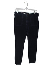 Pilcro The Letterpress Corduroy Pants Womens 28 Hi-Rise Skinny Blue Stretch