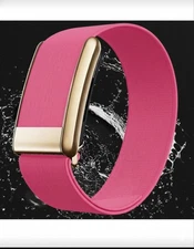 New Whoop 5.0/MG Coreknit Pink Band With Gold Trim/Clasp/Hook