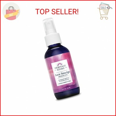 Heritage Store Aura Smudge Smokeless Sage with Juniper, Cleansing & Uplifting Sp