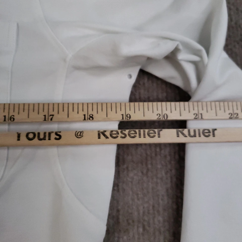 Lululemon 衬衫男式小号白色纽扣弹力棉质长袖休闲 — 第 3/4 张图片