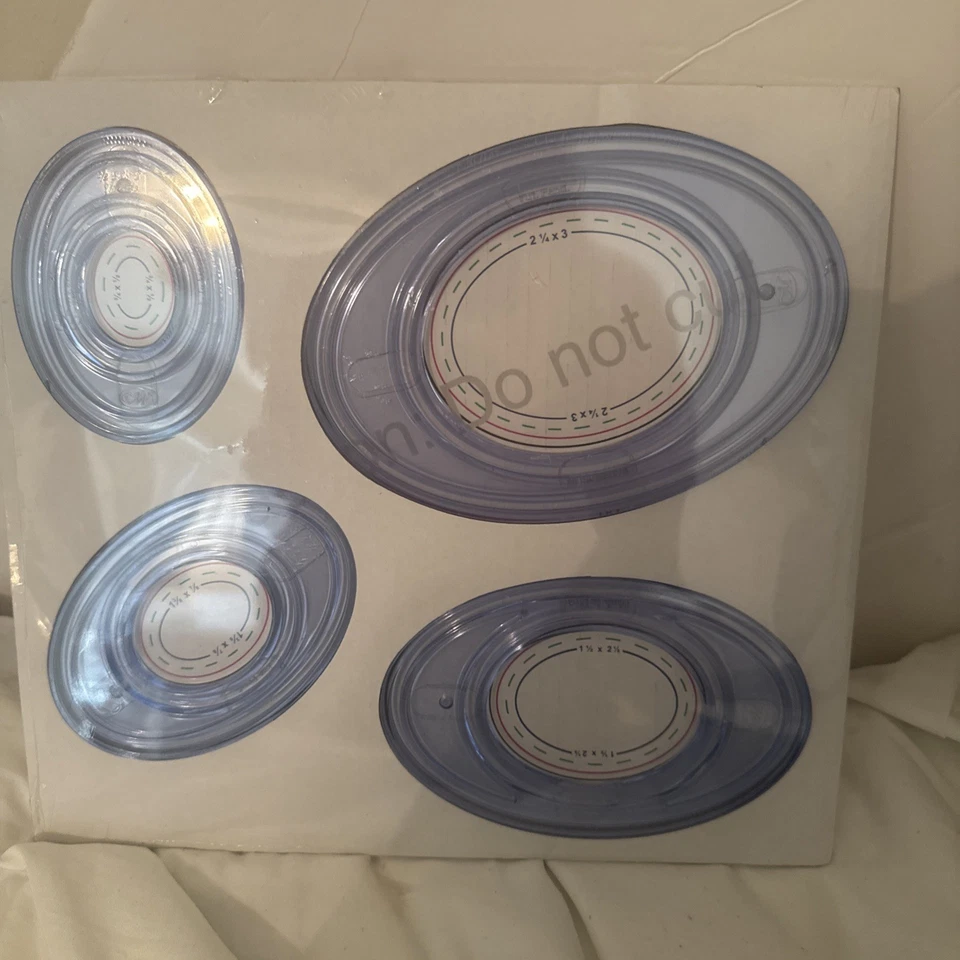 Creative Memories 定制切割系统 4 椭圆形图案模板套装剪贴簿 — 第 3/3 张图片