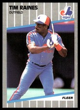 Tim Raines 1989 Fleer #391 Montreal Expos MLB READ FREE SHIPPING AutographDen