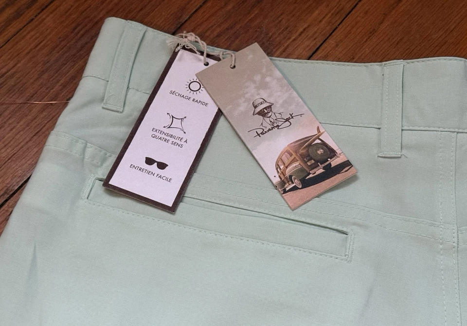 Pantalones Cortos Híbridos Panama Jack Para Hombre Elastizados Rendimiento Secado Rápido Talla 36 Verde Menta Foto 4 de 4