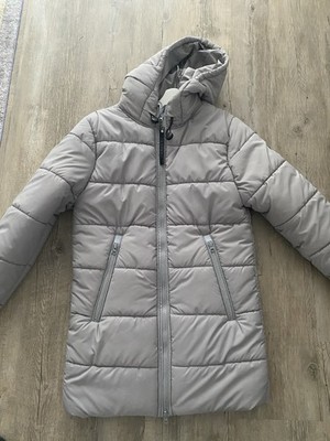 ASPACT Long Puffer Coat / Steppmantel   Grau   Größe M   NEU mit Etikett