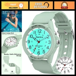 Waterproof Nurse Watch for Men & Women, Easy Read 12/24 Hour Second Hand, Medica