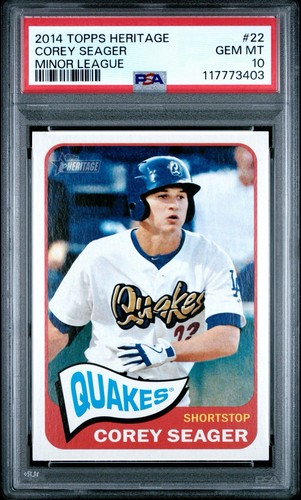 2014 Heritage Minor League 🔥COREY SEAGER🔥 RC Rookie PSA 10 💎 Gem Mint