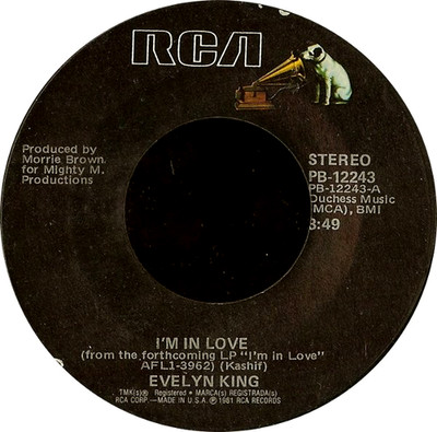 EVELYN KING I'm In Love / The Other Side Of Love 1981 Funk/Soul RCA PB12243 (R)