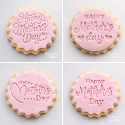 Happy Mother s Day Plätzchen Stempel | Fondant Präger für Mama Cupcake Keks M&S