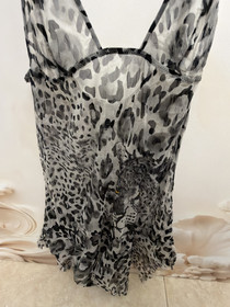 Marvel  by LA PERLA leopard gray  mesh Camisole Lingerie size   It2a us32a eu70a