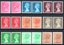 1972-86 DECIMAL MACHIN SIDE-BAND SELECTION (18), FINE UNMOUNTED MINT
