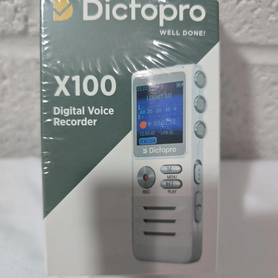 New Dictopro X100 Digital Voice activated recorder Headphones/USB charging Cable - Image 4 of 4