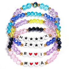 AICase Friendship Bracelets 4pcs Beaded Bracelets Set for Teen Women Stretchable